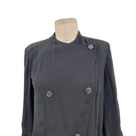 Aritzia Babaton Hamelin Jacket Crepe Draped Button Drawstring Black Size XS - Picture 4 of 12